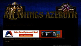 What Allthingsazeroth.com website looked like in 2017 (6 years ago)