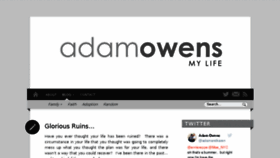 What Adamowens.com website looked like in 2017 (6 years ago)