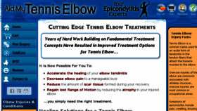 What Aidmytenniselbow.com website looked like in 2017 (6 years ago)