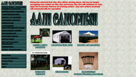 What Aah-canopies.com website looked like in 2017 (6 years ago)