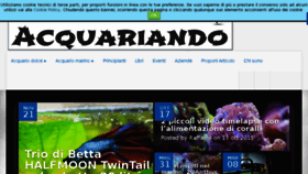 What Acquariando.info website looked like in 2017 (6 years ago)
