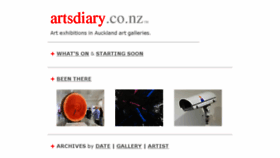 What Artsdiary.co.nz website looked like in 2017 (6 years ago)