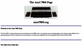 What Atari7800.org website looked like in 2017 (6 years ago)