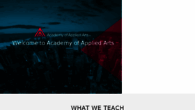 What Academyofappliedarts.com website looked like in 2017 (6 years ago)