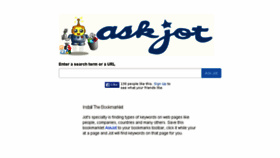 What Askjot.com website looked like in 2017 (6 years ago)