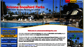 What Arizonasnowbirdparks.com website looked like in 2017 (6 years ago)