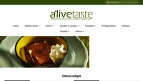 What Alivetaste.com website looked like in 2017 (6 years ago)