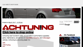 What Achtuning.com website looked like in 2017 (6 years ago)