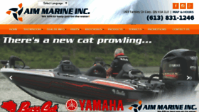 What Aimmarine.ca website looked like in 2017 (6 years ago)