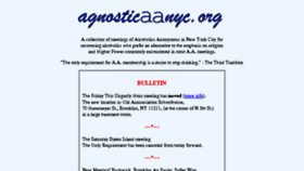 What Agnosticaanyc.org website looked like in 2017 (6 years ago)