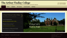 What Arthurfindlaycollege.org website looked like in 2017 (7 years ago)