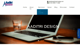 What Aaditritechnology.com website looked like in 2017 (6 years ago)