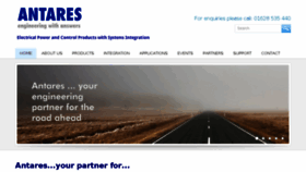 What Antares.co.uk website looked like in 2017 (6 years ago)