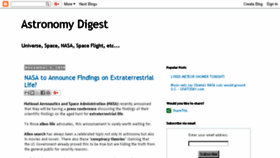What Astronomy-digest.blogspot.com website looked like in 2017 (6 years ago)