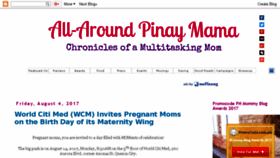 What Allaroundpinaymama.com website looked like in 2017 (6 years ago)