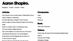 What Aaronshapiro.com website looked like in 2017 (6 years ago)