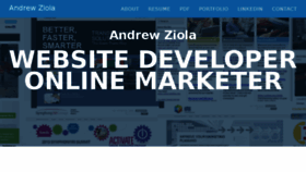 What Andrewziola.com website looked like in 2017 (6 years ago)