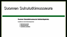 What Apps.genealogia.fi website looked like in 2017 (6 years ago)