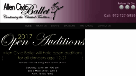 What Allencivicballet.org website looked like in 2017 (6 years ago)