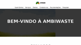 What Ambiwaste.pt website looked like in 2017 (6 years ago)