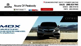 What Acuraofpeabody.com website looked like in 2017 (6 years ago)