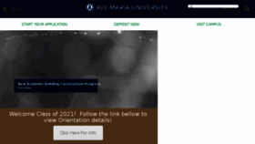 What Avemaria.edu website looked like in 2017 (6 years ago)