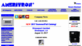 What Ameritron.com website looked like in 2017 (6 years ago)