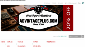 What Advintageplus.com website looked like in 2017 (8 years ago)