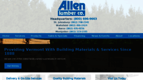 What Allenlumbercompany.com website looked like in 2017 (6 years ago)