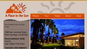 What Aplaceinthesunhotel.com website looked like in 2017 (6 years ago)