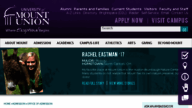 What Admission.mountunion.edu website looked like in 2017 (6 years ago)