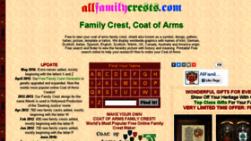 What Allfamilycrests.com website looked like in 2017 (6 years ago)