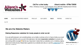 What Alisonswebsites.co.uk website looked like in 2017 (6 years ago)