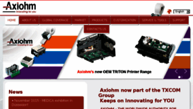 What Axiohm.biz website looked like in 2017 (6 years ago)