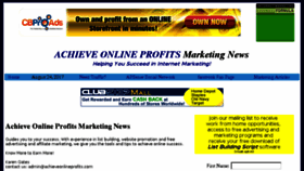 What Achieveonlineprofits.com website looked like in 2017 (6 years ago)