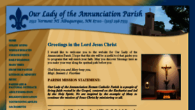 What Annunciationparishabq.org website looked like in 2017 (6 years ago)