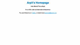 What Arpitnext.com website looked like in 2017 (6 years ago)