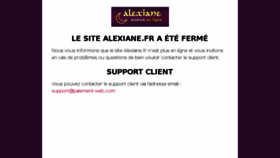 What Alexiane.fr website looked like in 2017 (6 years ago)