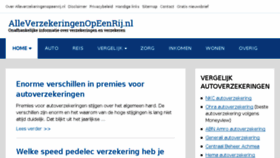 What Alleverzekeringenopeenrij.nl website looked like in 2017 (6 years ago)