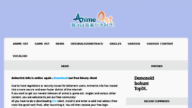 What Animeost.info website looked like in 2017 (6 years ago)
