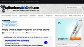 What Aplicacioneswebgratis.com website looked like in 2017 (6 years ago)