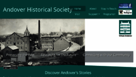 What Andoverhistorical.org website looked like in 2017 (6 years ago)