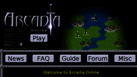 What Arcadiaonline.org website looked like in 2017 (6 years ago)