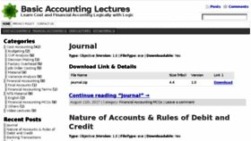 What Accountinglectures.com website looked like in 2017 (6 years ago)