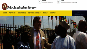 What Africaleadership.org website looked like in 2017 (7 years ago)