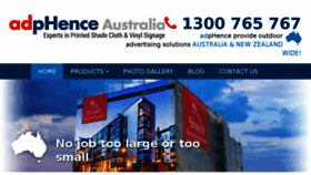 What Adphence.com.au website looked like in 2017 (6 years ago)