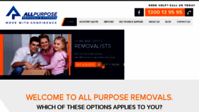 What Allpurposeremovals.com.au website looked like in 2017 (6 years ago)