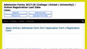 What Admissionforms.in website looked like in 2017 (6 years ago)