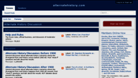 What Alternatehistory.net website looked like in 2017 (6 years ago)