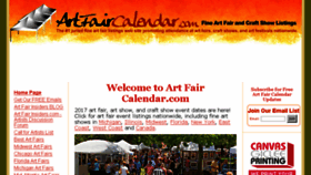 What Artfaircalendar.com website looked like in 2017 (6 years ago)